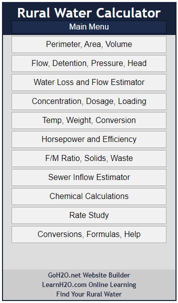 Rural Water Calculator (NB)